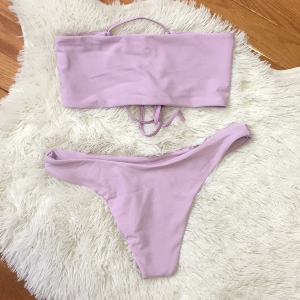 Lilac bandeau bikini NWT - Picture 3 of 5